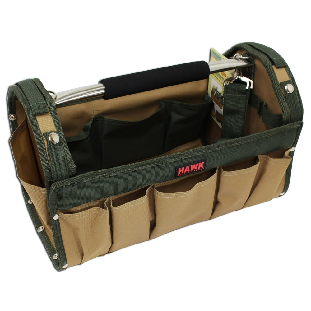 16 X 10 x 9 Rigid Side Nylon Tool Bag With Metal Handle Bar And