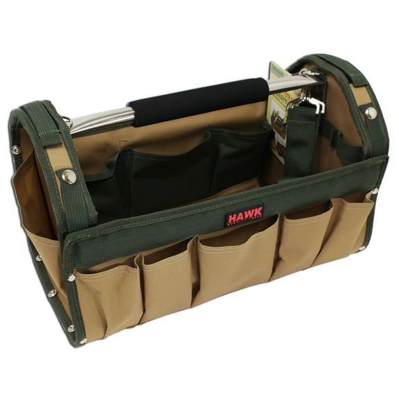 ToolUSA Gatemouth Hard Tote | 16" x 10" x 9" (40.6 cm x 25.4 cm x 22.9 cm) | Multi-Functional Tool Bag with Dual Carrying Options