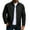 Black, variant on Men's Stand Collar Jacket, Solid Color Long Sleeve Casual Top with Zipper. Hoodless Sleek Design, Versatile for Everyday Wear, Outdoor Adventures, and Business Settings