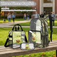 thumbnail image 2 of Xoenoiee Dinosaur Book Camo Print Large Clear Backpack for School Boys 3PCS See Through Backpacks with Lunch Bag and Pencil Case Set, Heavy Duty Transparent Bookbag for Kids, 2 of 5