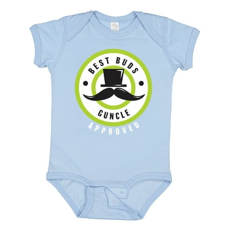 

Inktastic Best Buds Guncle Approved with Tophat and Mustache Gift Baby Boy Bodysuit