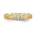 thumbnail image 4 of 14K Yellow Gold Ring Band Wedding Diamond Round AA Quality Trio Ladies , Size 5, 4 of 7