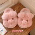 thumbnail image 1 of Bonitas pantuflas de algodón con forma de cerdo rosa para mujer, cálidas para el invierno, para niños, niñas y bebés, para el hogar, para cachorros, para hombre, 2023, 1 of 5