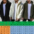 thumbnail image 2 of Genuiskids Men's Fluffy Velvet Jacket Hooded Long Sleeve Jacket Plush Thick Solid Color Winter Warm Cardigan Coat Casual Comfortable Breathable Tops Outerwear, 2 of 5