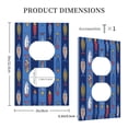 thumbnail image 3 of Disketp Cute Fish Decorative Light Switch or Outlet Wall Plate with Safety Cover-Style S, 3 of 6