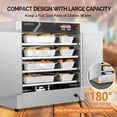 thumbnail image 4 of ROVSUN Hot Box Food Warmer Countertop, 4-Tier Pizza Warmer Pretzel Warmer, Hot Holding Cabinet Commercial Electric Food Warmer w/Removable Shelves Water Tray for Catering Buffet Restaurant, 110V 800W, 4 of 8