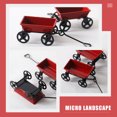 thumbnail image 3 of Mini Pull Cart Iron Cart Ornament Mini House Garden Layout Ornament Miniature Cart, 3 of 6
