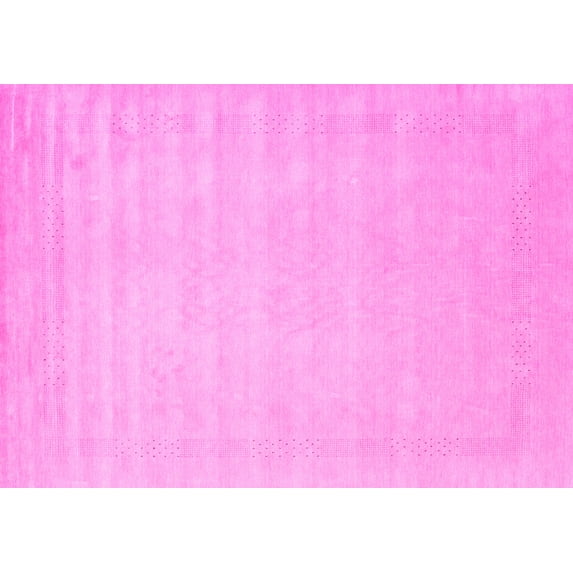 Ahgly Company Indoor Rectangle Solid Pink Modern Area Rugs, 2' x 5'