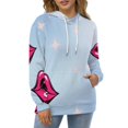 thumbnail image 4 of Pink Lips Background Sparkle Men's Women Vintage 3D Hooded Sweatshirt - All-Season Loose Fit Streetwear, 4 of 6