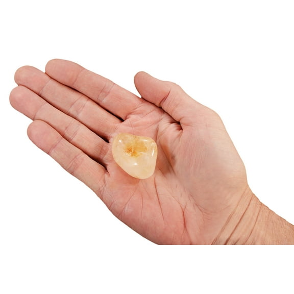 Kidz Rocks Citrine 2 1/2" 3-5 oz Tumbled Healing Crystal Orange Natural Stone Rock Mineral