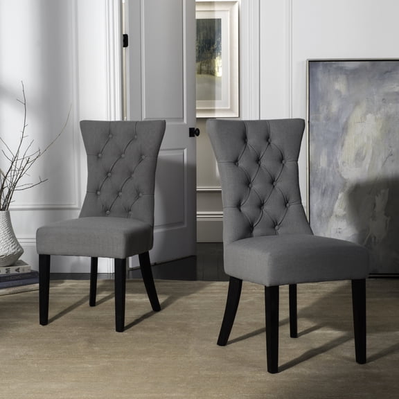 SAFAVIEH Gretchen 21''H Tufted Side Chair Set of 2 Granite