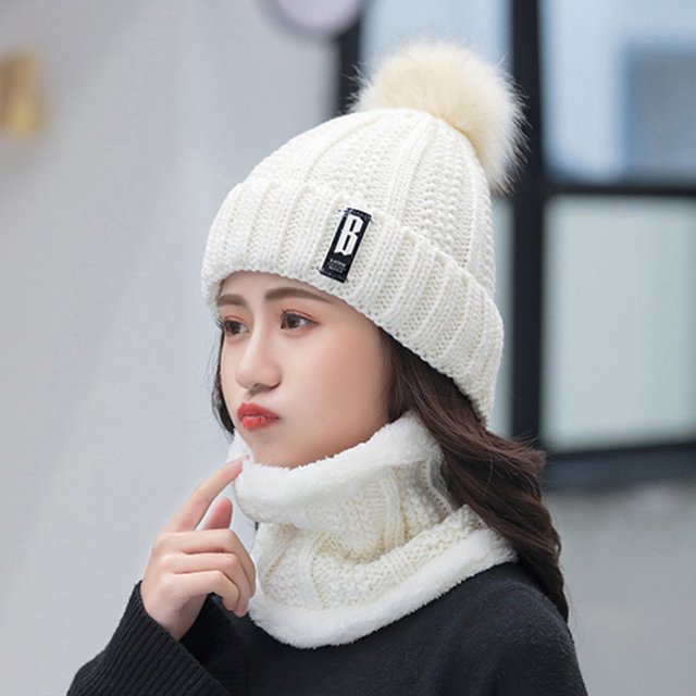 Women And Men Winter Knit Warm Hats Scarf Dual PurposeHat Ear Protection Windproof Hat