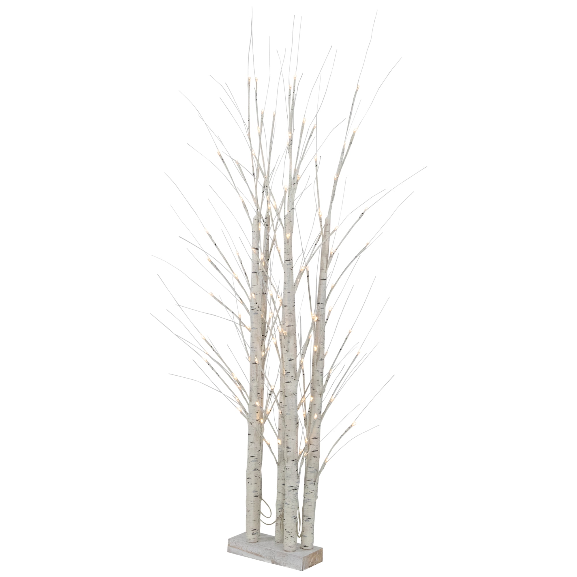 Northlight 4' LED Lighted White Birch Twig Tree Cluster Christmas Decoration