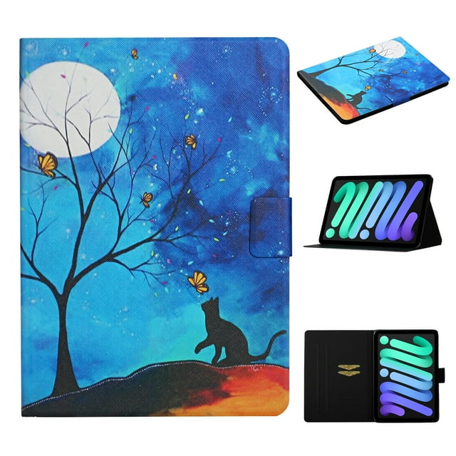 for iPad 10.9" (2022) 10th Generation Flip Leather Case with Fashion Pattern Card Slots Kickstand Shockproof Scratch Resistant Slim Case For iPad 10th 2022,F