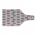 thumbnail image 1 of Cat Cutting Board, Greyscale Feline Portraits with Pastel Colored Stars and Hearts Background, Tempered Glass Cutting and Serving Board, Wine Bottle Shape, Grey Pink Pale Pink, by Ambesonne, 1 of 1