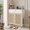 Light white, variant on Faceket Cat Litter Box Enclosure Furniture, 31.6" x 21.5" x 34.5"h, Hidden Indoor 2-in-1 Wooden Cabinet with Scratching Board Doors and Drawer, White