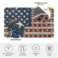thumbnail image 3 of Coastal American Flag Door Mat Indoor Outdoor, Starfish Vintage USA Flag Non Slip Welcome Mat with Rubber Backing, Absorbent Fabric Front Door Mats Entryway Rug for Home Patio Entrance 16"x24", 3 of 9