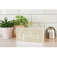 thumbnail image 4 of Gather Cream Woodgrain 10 x 5 Wood Tabletop Sign Plaque, 4 of 4