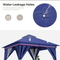 thumbnail image 6 of LAUSAINT HOME 10'x10' Outdoor Patio Gazebo, Double Roof Metal Frame with Mosquito Nettings, Privacy Screens and Anchoring Kit, Classic Blue, 6 of 9