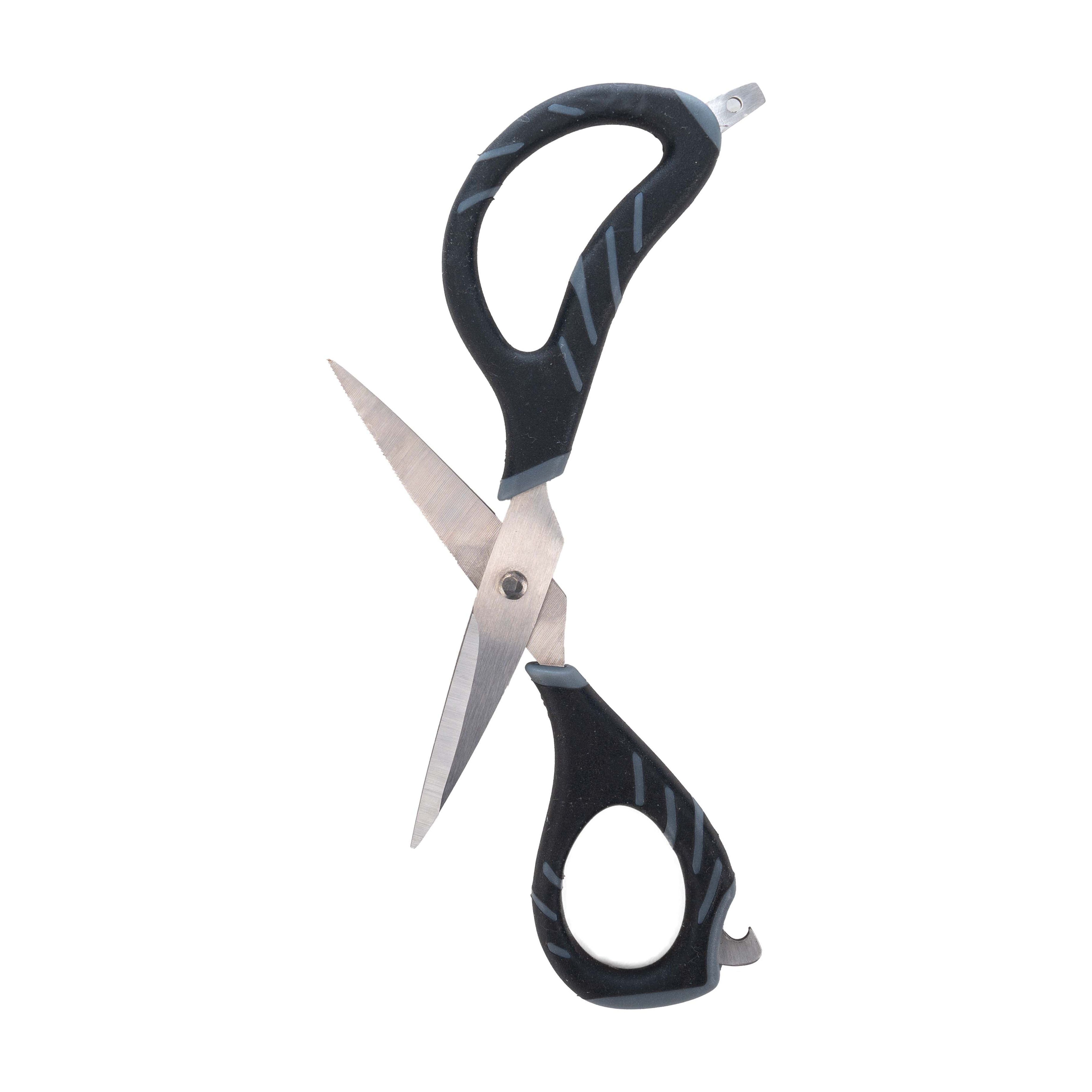 (3 pack) Ozark Trail Braided Fishing Line Scissors with Sharp Blades for Braid, Fluorocarbon, and Mono