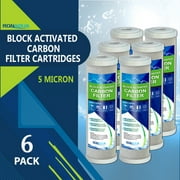 (5 Block Activated Carbon)  Micron Water Filters Set WELL-MATCHED with WFPFC80..