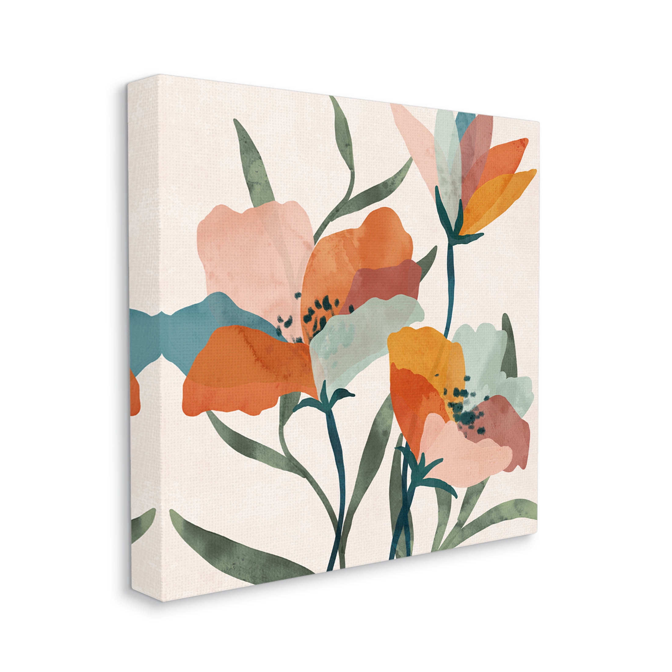 Stupell Industries Contemporary Flower Petals Graphic Art Gallery Wrapped Canvas Print Wall Art, Design by Nina Blue