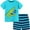 Green dinosaur, variant on WIBACKER 2-7Y Toddler Boy Cotton Summer Outfit Short Sleeve T-Shirt and Shorts Kids Suits Set - Dinosaur