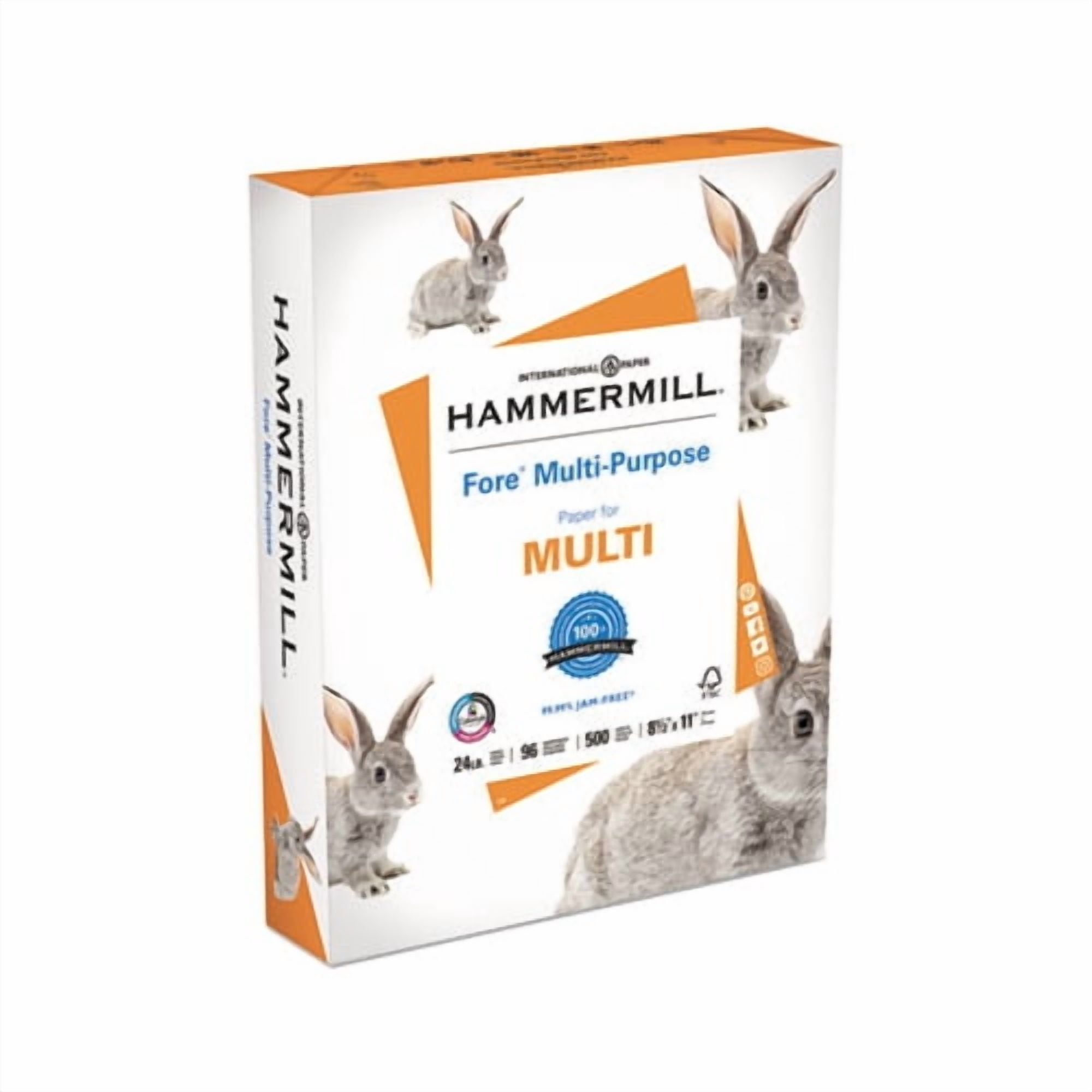 Fore Multipurpose Print Paper 96 Bright, 24lb, 8.5 x 11, White, 500 Sheets/Ream, 10 Reams/Carton