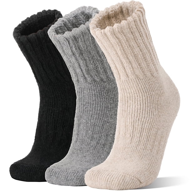 Calcetines térmicos de lana merino Sandsuced, 3 pares, talla mediana