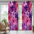 thumbnail image 5 of Outdoor Curtains for Patio Waterproof, Watercolor Flowers Outdoor Privacy Panels Grommet, Spring Floral Vintage Pink Purple Blackout Outside Curtains for Porch/Cabana/Pergola/Gazebo 54"x95", 1 Panel, 5 of 8