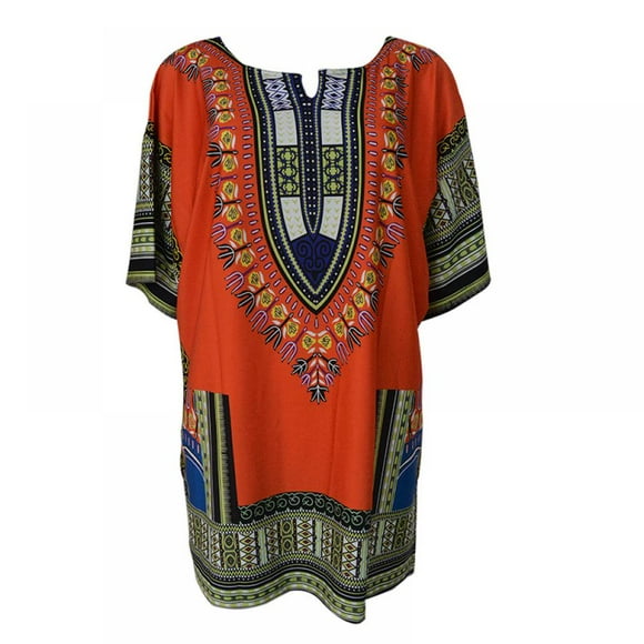 Women‘ Dashiki African Midi Dresses Bohemian Vintage Club Festival Party Dress