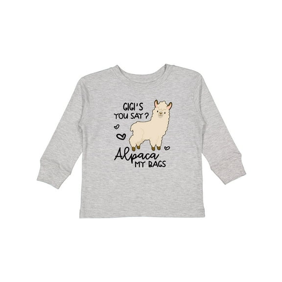 Inktastic Gigi's You Say Alpaca My Bags Boys or Girls Long Sleeve Toddler T-Shirt