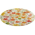thumbnail image 4 of Floral Colorful Flower Washable Round Rug -Circle Area Rugs for Nursery Bedroom, Vintage Non Slip Non Shedding Low Pile Carpet for Living Room Coffee Table Entryway, 4 of 6