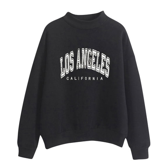 Vedolay Sweatshirt for Women Oversized V-Neck Long Sleeve Pocket Tunic Sweatshirts Black,L