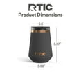 thumbnail image 6 of RTIC 12 oz Ceramic Lined Insulated Happy Hour Wine Tumbler, Leak Resistant Lid, Soft-Touch Exterior, Light Black, 6 of 8