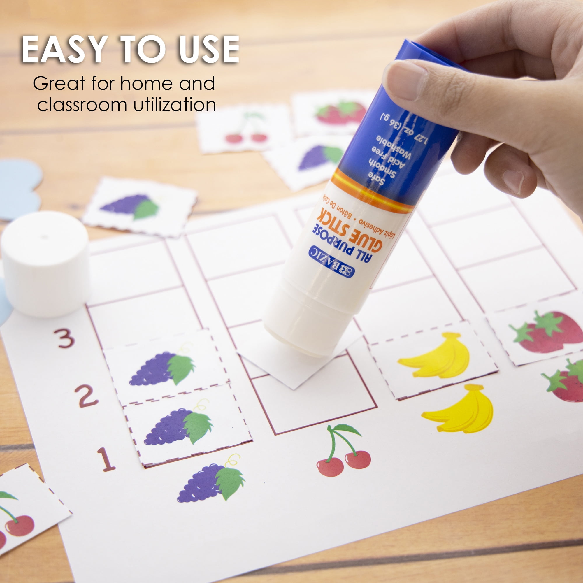 BAZIC Premium Jumbo Glue Stick 36g/1.27 Oz, Acid Free, Glue Sticks, 24-Pack