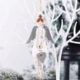 thumbnail image 1 of Decoraciones navideñas Fiudx colgante de ángel de madera de Navidad muñeco de nieve, 1 of 1