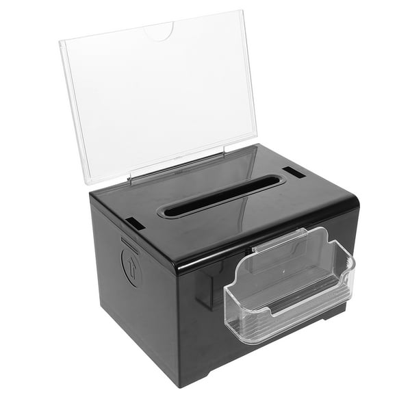 WRITWAA Boîte de Vote Boîte de Commentaires Noire Acrylique Multifonctionnelle pour Événements Publics 1 Paquet