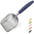 thumbnail image 5 of Cat Litter Scoop, Aluminum Alloy Sifter, Kitty Metal Scooper, Deep Shovel, Long Handle, Poop Sifting, Kitten Pooper Lifter, Durable, Heavy Duty, for Litter Box, 5 of 11