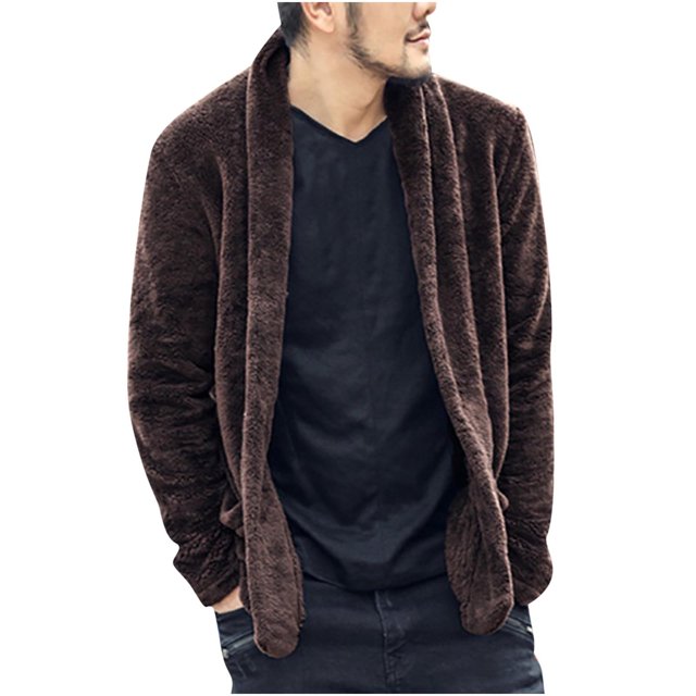 Chaqueta Cálida de Invierno A La Moda Para Hombre, Cárdigan de Felpa, Abrigo Cálido Para Hombre Odeerbi ODB-6