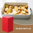 thumbnail image 4 of Uxcell Rectangular Tin Box Metal Storage Tin Box Portable Storage Container with Lid for Tea Candy Treats Gift Red, 4 of 7