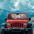 thumbnail image 4 of FUIALDOLG Persian Cat Butterfly Print Car Windshield Sun Shade Block UV Rays Universal Sun Visor Protector for Car,ORV Accordion Folding Sunshade Keep Vehicle Cool, 4 of 7