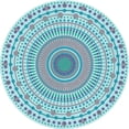 thumbnail image 1 of Ahgly Company Machine Washable Indoor Round Transitional Blue Koi Blue Area Rugs, 6' Round, 1 of 7
