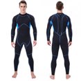 thumbnail image 3 of Traje de neopreno cálido de cuerpo completo de 3 mm de manga larga para esnórquel, surf, natación, traje de buceo (L), 3 of 10