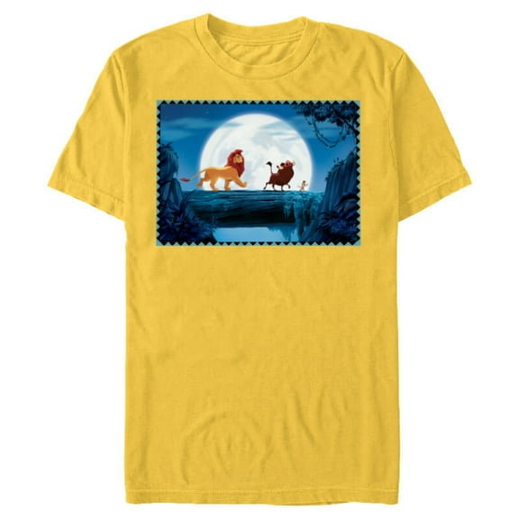 Disney The Lion King 30th Anniversary Hakuna Matata March - Short Sleeve Blended T-Shirt for Adults - Customized-Yellow