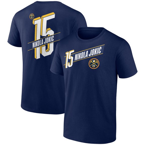 Men's Nikola Jokic Navy Denver Nuggets Full-Court Press Name & Number T-Shirt