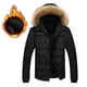 thumbnail image 1 of KIHOUT Ofertas Chaqueta gruesa de invierno cálida para exteriores para hombre, chaqueta con capucha y bolsillo con cremallera, 1 of 3