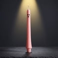 thumbnail image 4 of Cute Ghost Taper Candles, Halloween Spooky Ghost Face Long Stick Candles, Decorative Dinner Candlesticks for Halloween Party Home Table Decor, Pink, 4 of 6