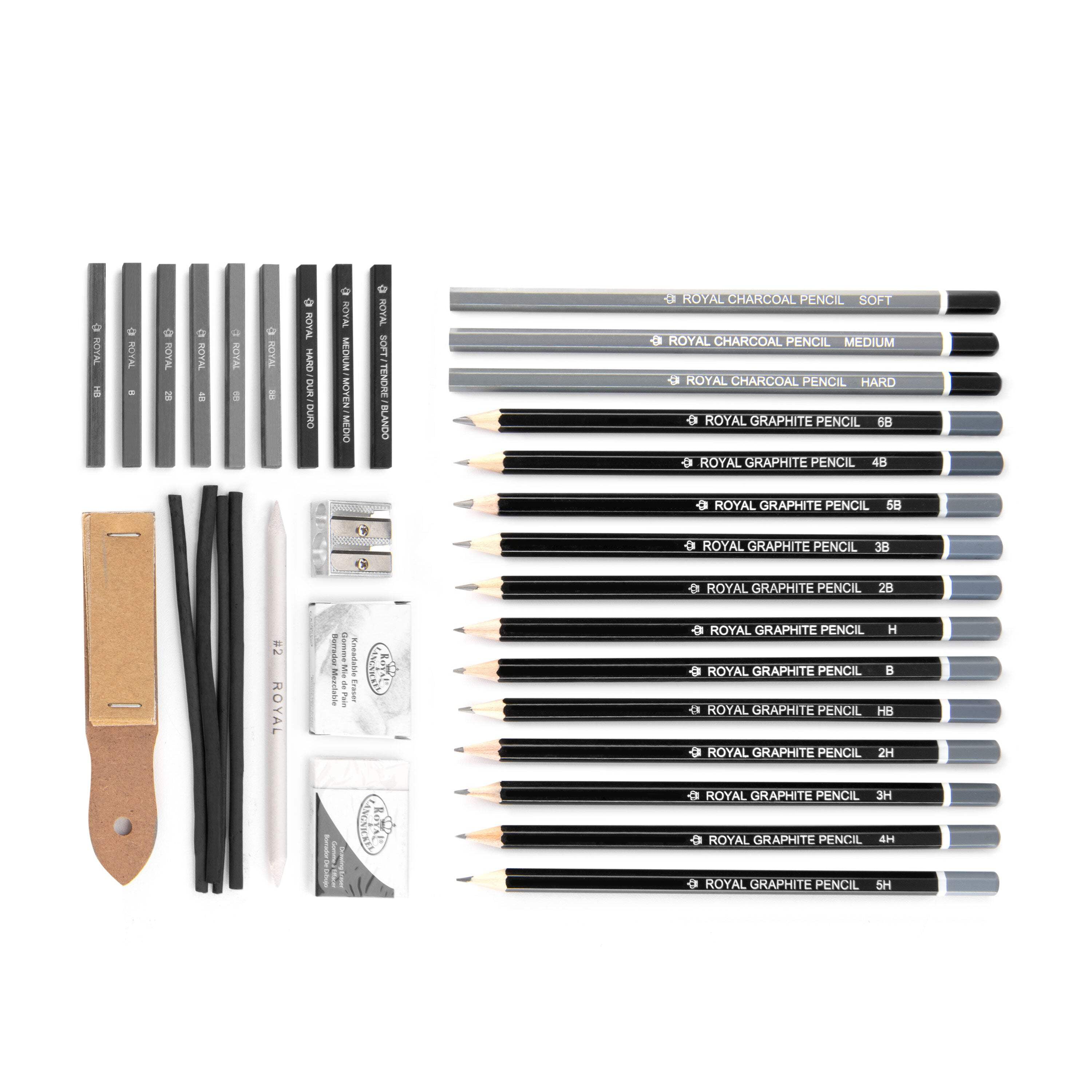 Royal & Langnickel Sketching Small Clear Art Set - 34pc