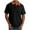 Black, variant on HomeGardon Shirts for Men Mens Shirts Turn Down Collar,Casual Fashion Half Button Lapel Short Sleeve Top,S-XXL